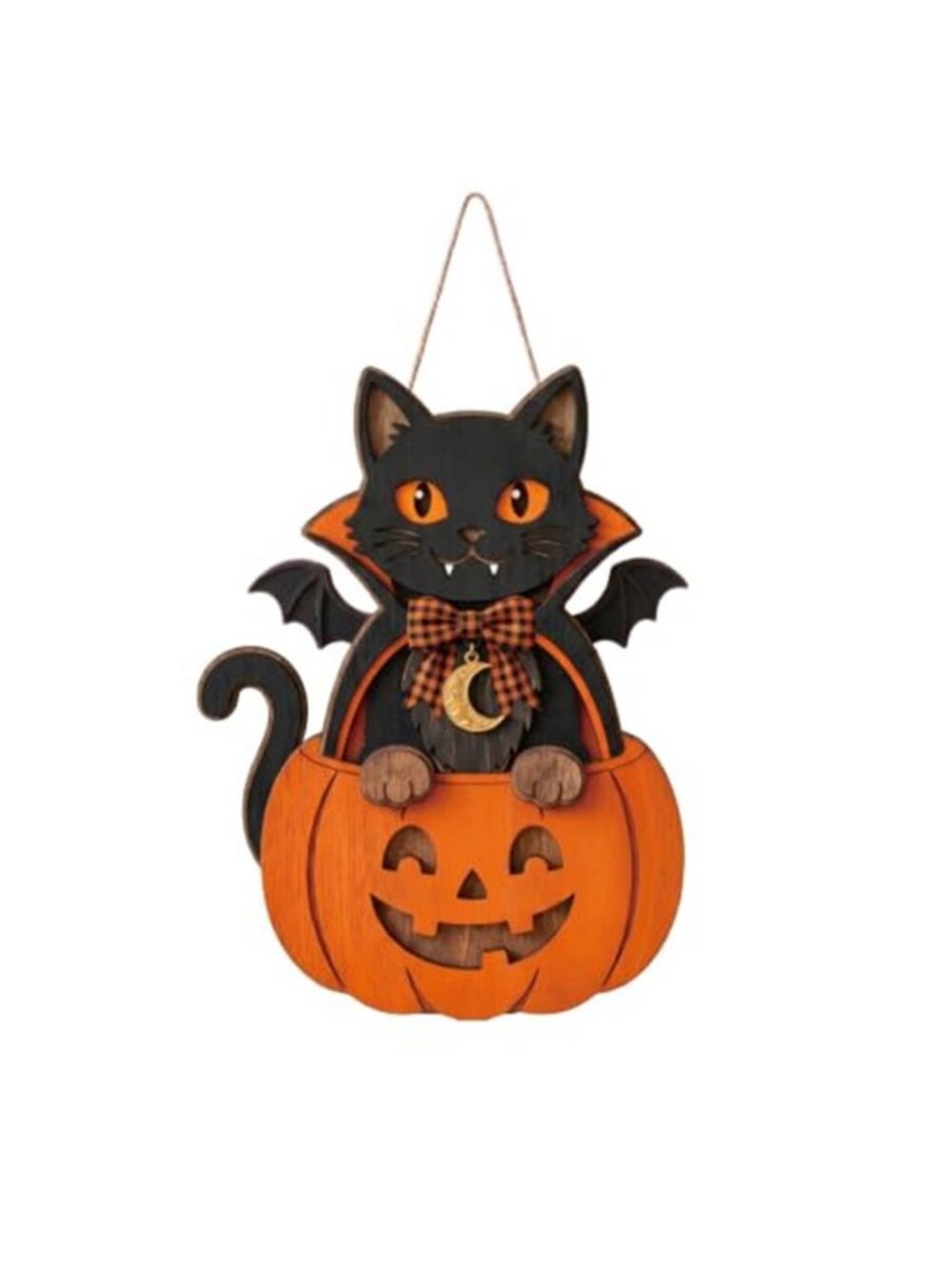Black Cat Halloween Decor Halloween Door Sign Vampire Cat Door Decoration
